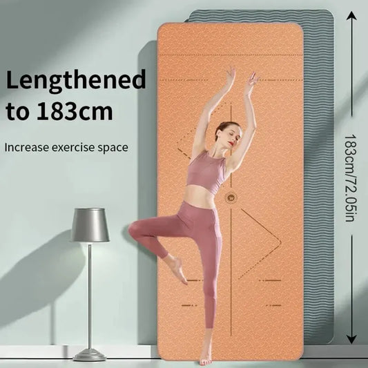 Non-Slip Yoga Mat – Eco-Friendly, Anti-Tear Pilates & Exercise Mat with Carry Strap & Bag for Women