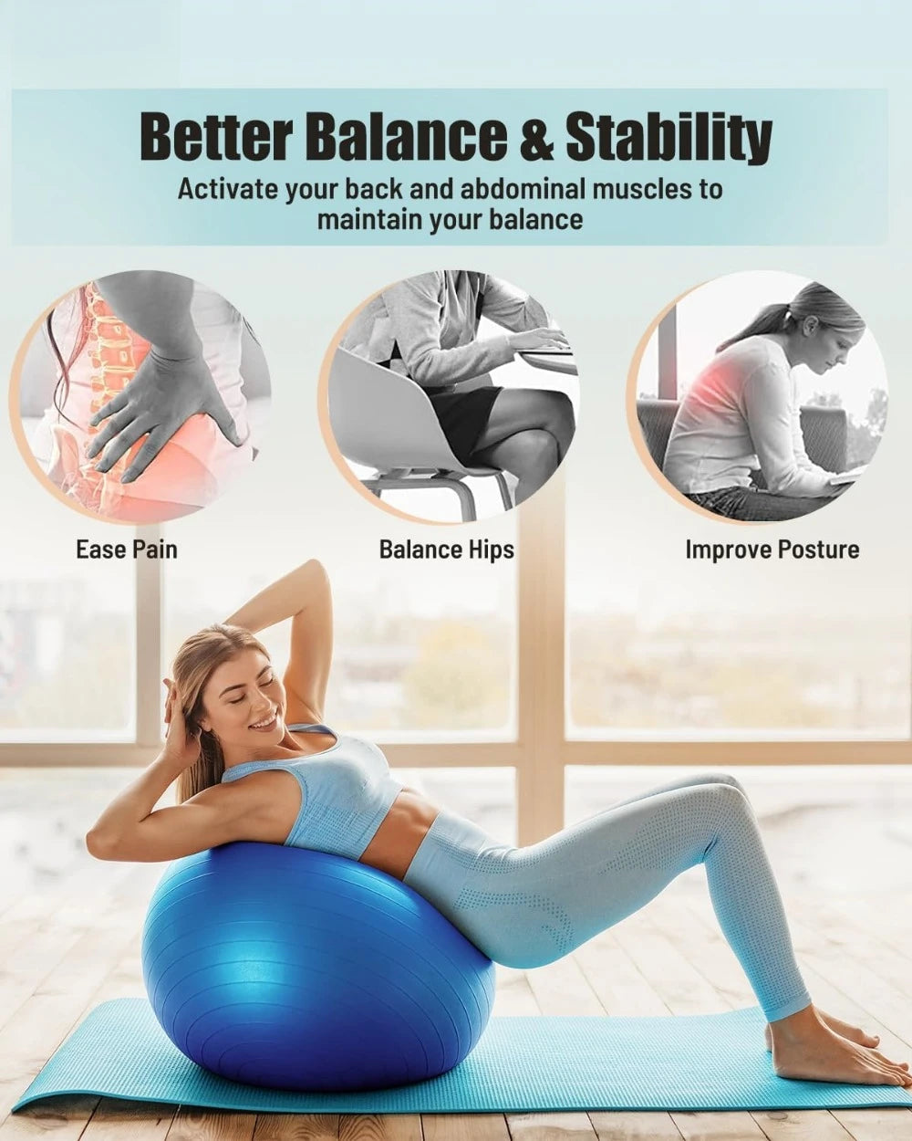 Anti-Burst Yoga Ball