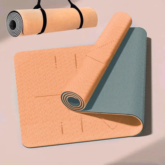 Non-Slip Yoga Mat – Eco-Friendly, Anti-Tear Pilates & Exercise Mat with Carry Strap & Bag for Women