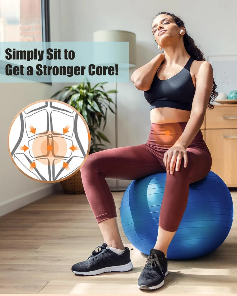 Anti-Burst Yoga Ball